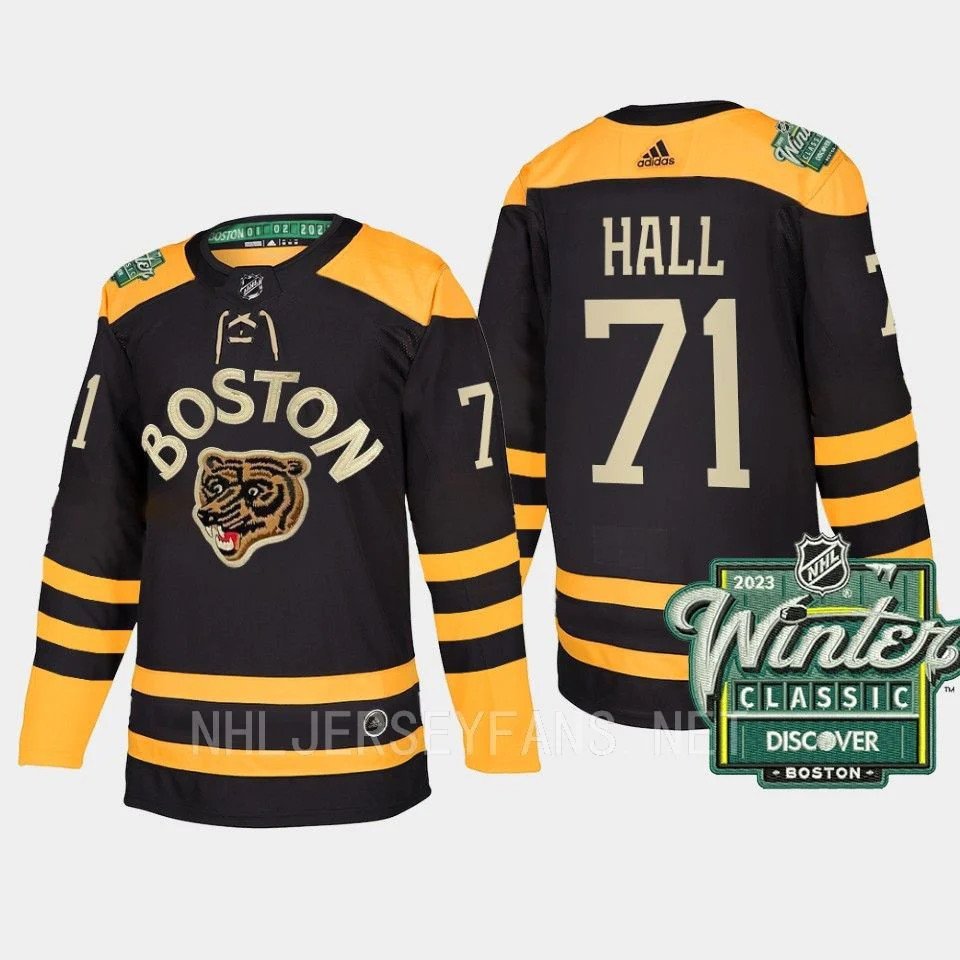 Boston Bruins #71 Taylor Hall 2023 Winter Classic Black Authentic Stitched Jersey