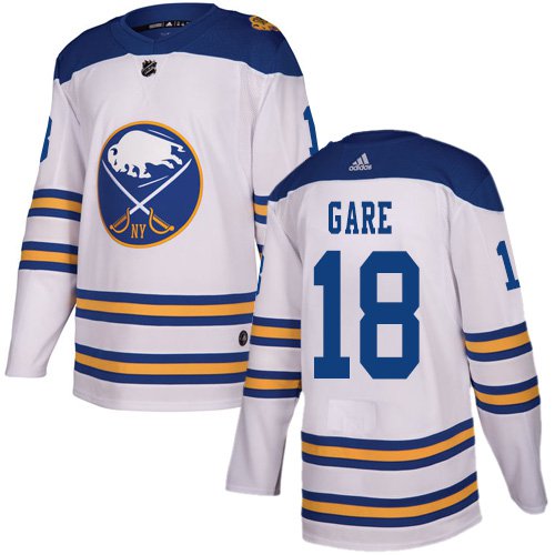 Men's Buffalo Sabres #18 Danny Gare White Authentic 2018 Winter Classic Stitched Hockey Jersey