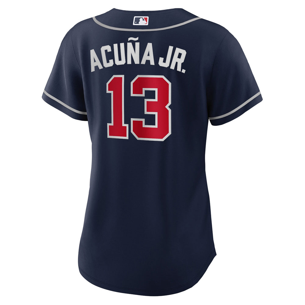 Women's Atlanta Braves Ronald Acuna Jr. Alternate Player Jersey - Navy