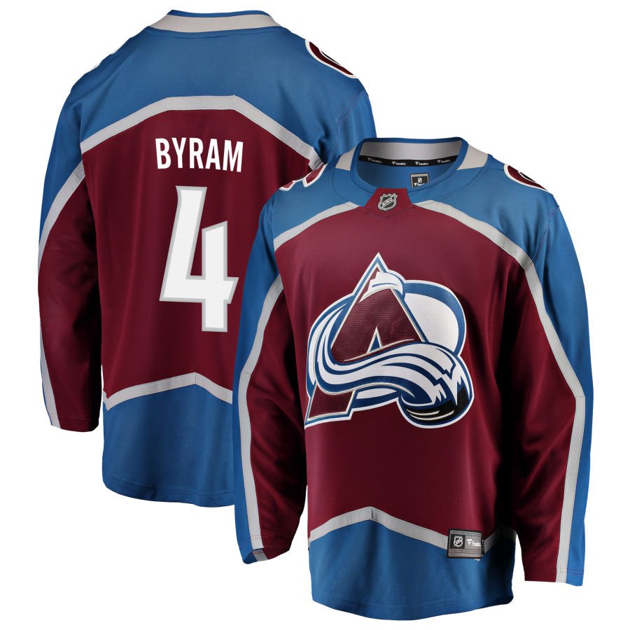 Colorado Avalanche #4 Bowen Byram Red Home Authentic Pro Jersey